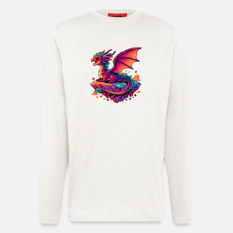 Drache - Langarmshirt - made by SPREAD - OFF WHITE