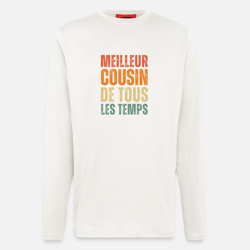 Bester Cousin aller Zeiten - Langarmshirt - made by SPREAD  - OFF WHITE