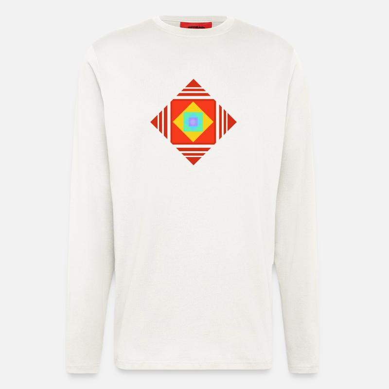  Farbenspiele und Muster - Langarmshirt - made by SPREAD  - OFF WHITE