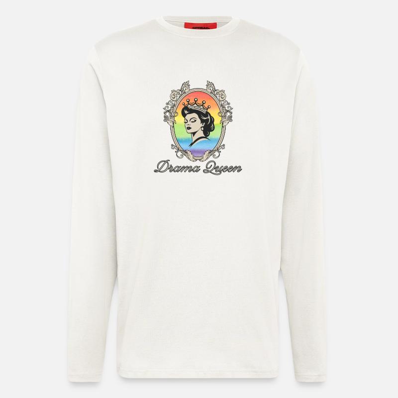 Drama Queen Regenbogenkrone - Langarmshirt - made by SPREAD  - OFF WHITE