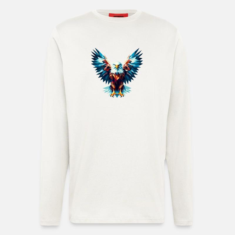 Polygonal Eagle - Longsleeve - made by SPREAD  - OFF WHITE