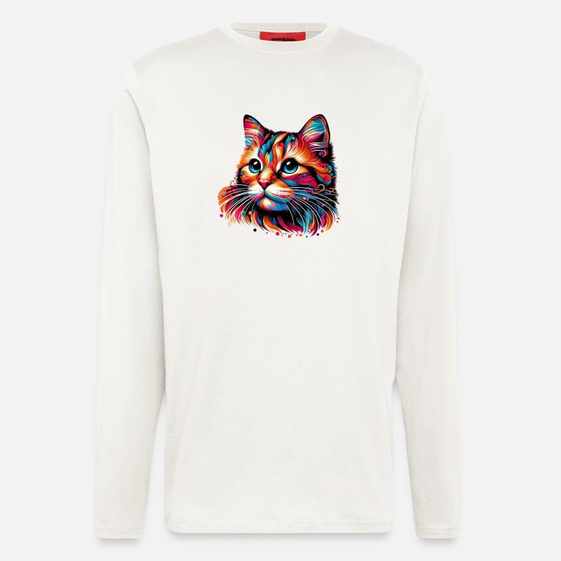 Katze - Langarmshirt - made by SPREAD  - OFF WHITE