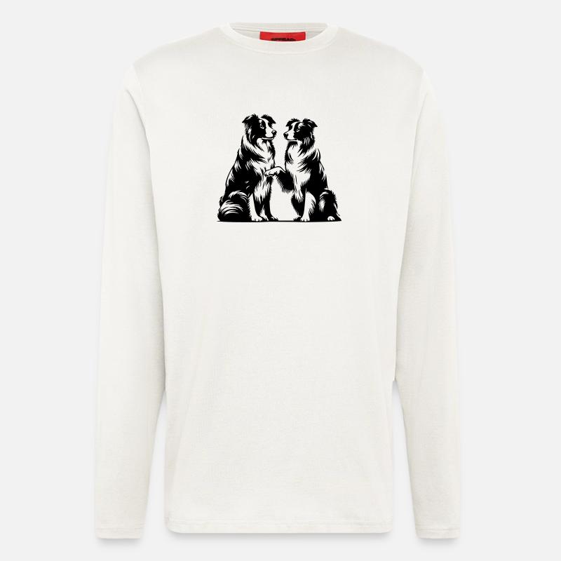 Border Collie - Langarmshirt - made by SPREAD  - OFF WHITE
