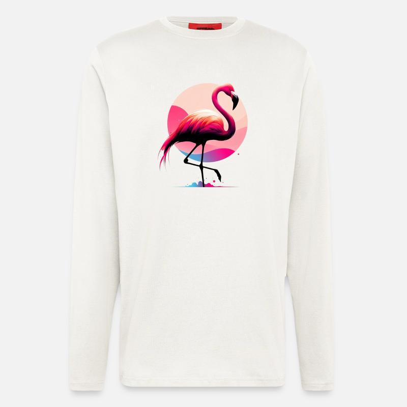 Flamingo - Langarmshirt - made by SPREAD  - OFF WHITE
