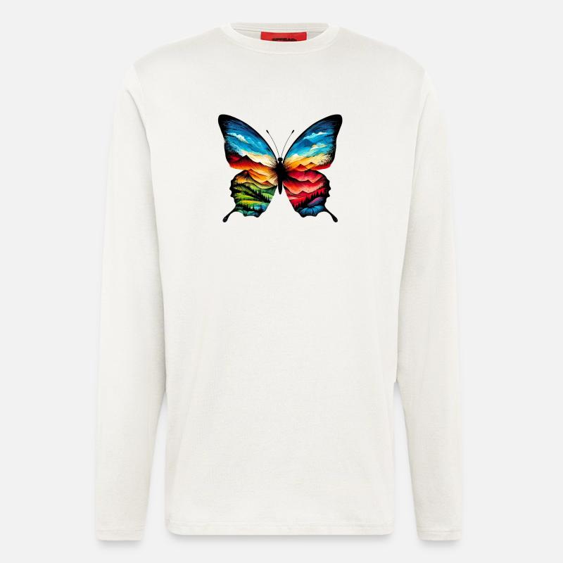 Schmetterling - Langarmshirt - made by SPREAD  - OFF WHITE