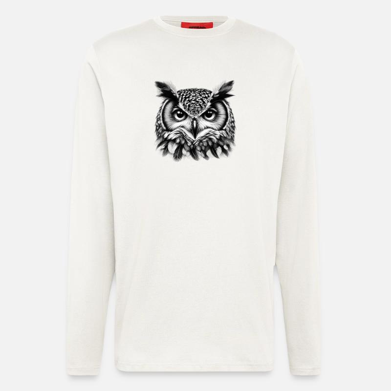 Eule - Langarmshirt - made by SPREAD  - OFF WHITE