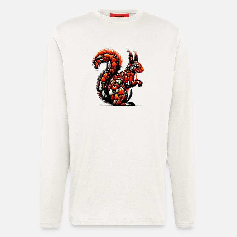 Eichhörnchen - Langarmshirt - made by SPREAD  - OFF WHITE