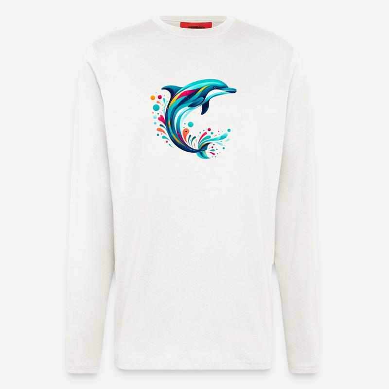 Delfin - Langarmshirt - made by SPREAD  - OFF WHITE