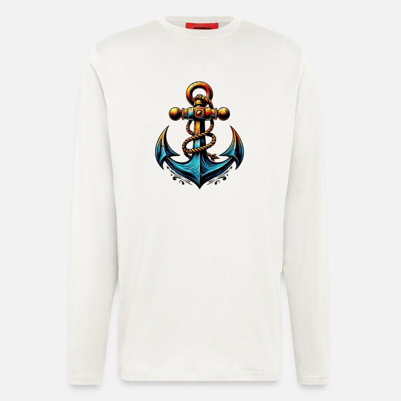 Ein Anker - Langarmshirt - made by SPREAD  - OFF WHITE