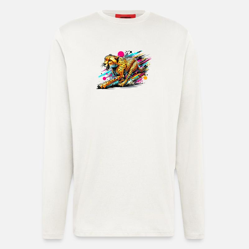 Gepard - Langarmshirt - made by SPREAD  - OFF WHITE