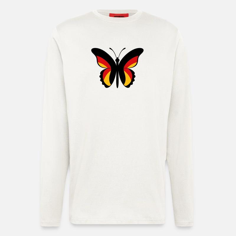 GER Schmetterling - Langarmshirt - made by SPREAD  - OFF WHITE