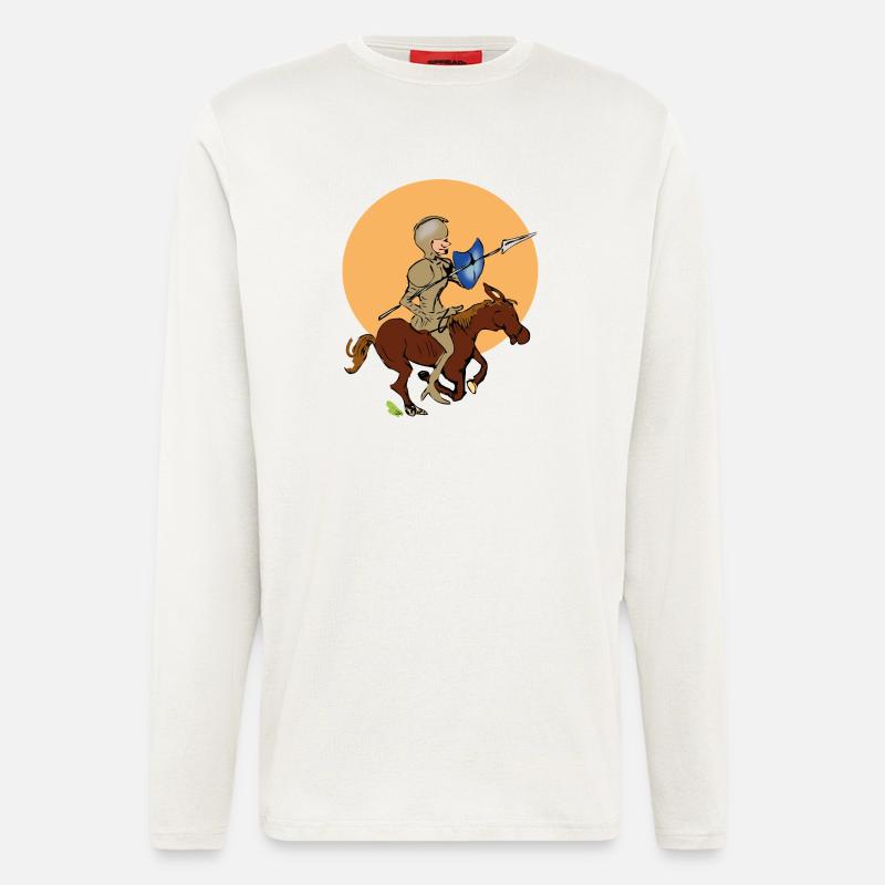 Chevalier à cheval - Manches longues bio décontracté fabriqué en UE - OFF WHITE