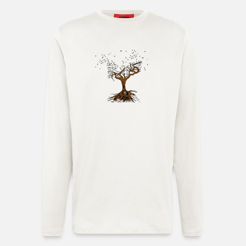 Lebensbaum - Langarmshirt - made by SPREAD  - OFF WHITE