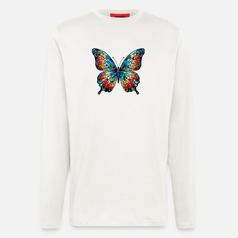 Schmetterling - Langarmshirt - made by SPREAD  - OFF WHITE