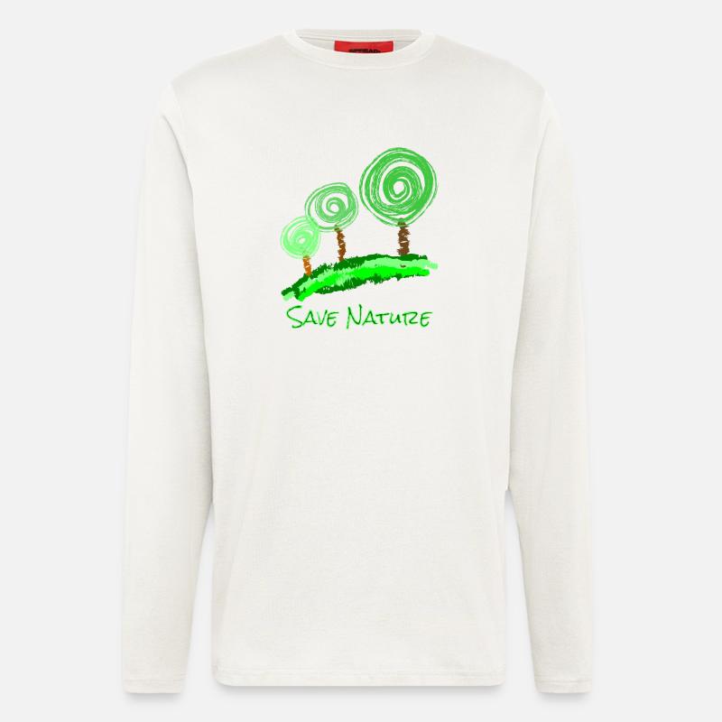 Bäume Abstrakt - Langarmshirt - made by SPREAD  - OFF WHITE
