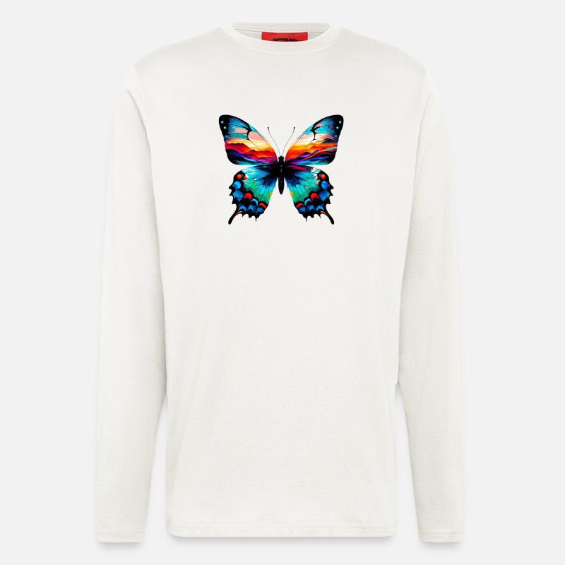 Schmetterling - Langarmshirt - made by SPREAD - OFF WHITE