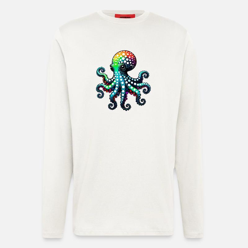 Krake - Langarmshirt - made by SPREAD - OFF WHITE