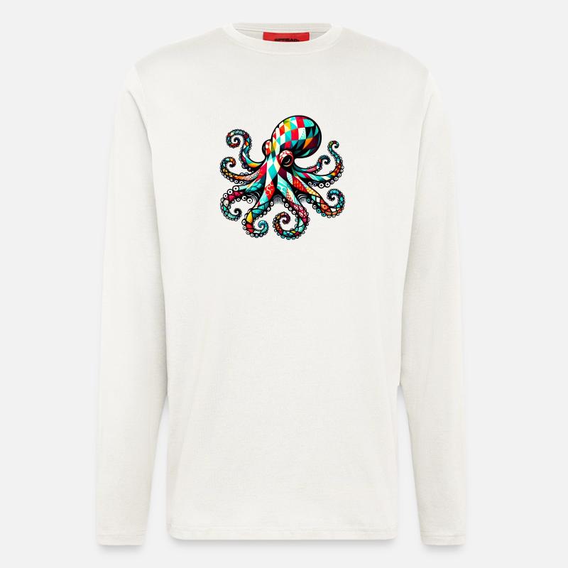 Octopus - Longsleeve - made by SPREAD  - OFF WHITE