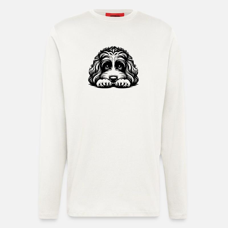 Cavapoo Head with Paws - Longsleeve - made by SPREAD  - OFF WHITE