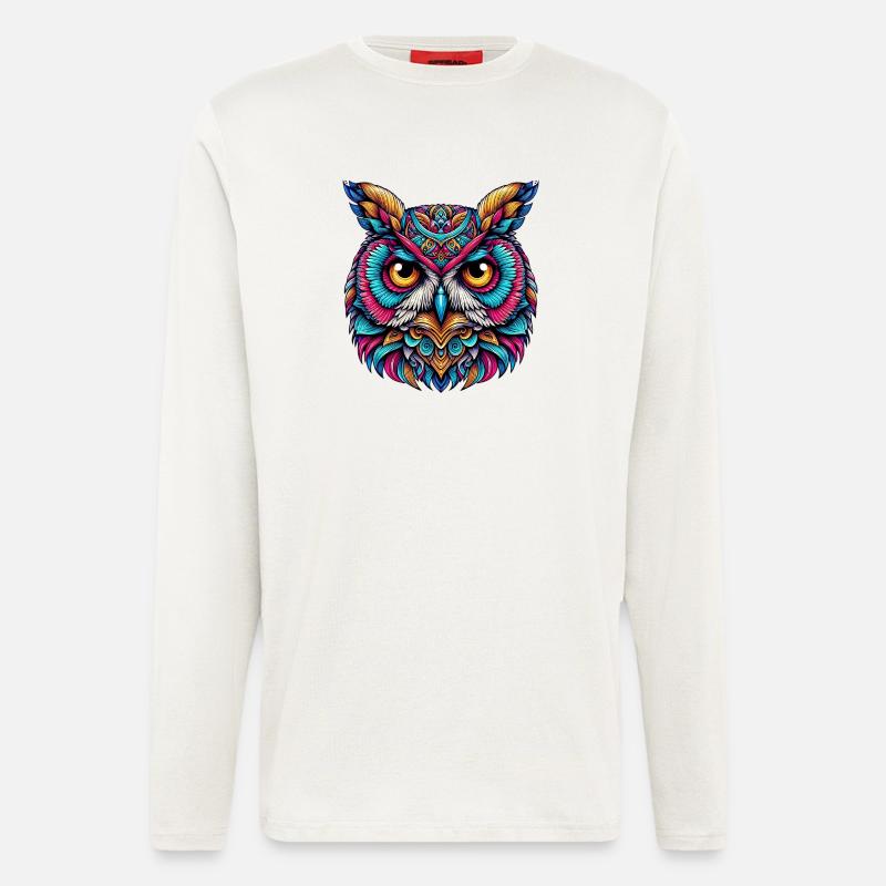 Eule - Langarmshirt - made by SPREAD  - OFF WHITE
