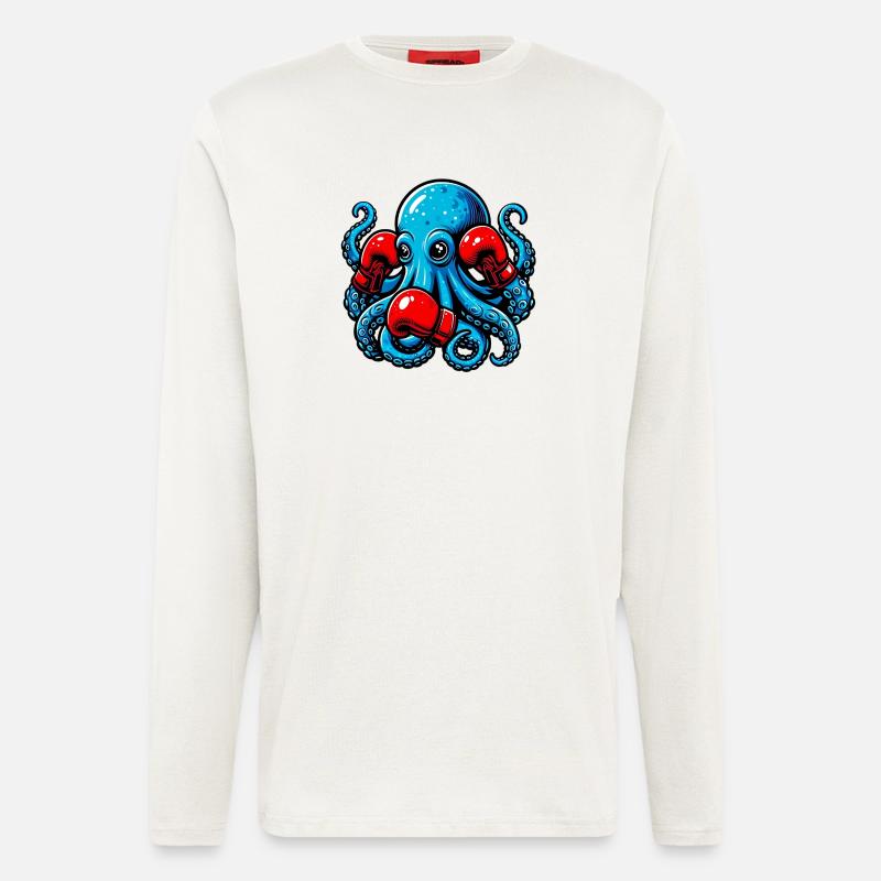 Krake - Langarmshirt - made by SPREAD  - OFF WHITE