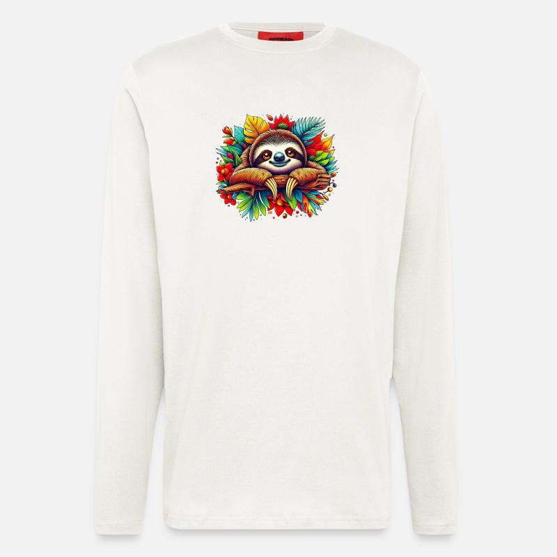 Faultier - Langarmshirt - made by SPREAD  - OFF WHITE