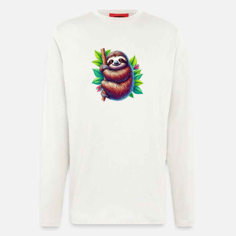 Faultier - Langarmshirt - made by SPREAD  - OFF WHITE