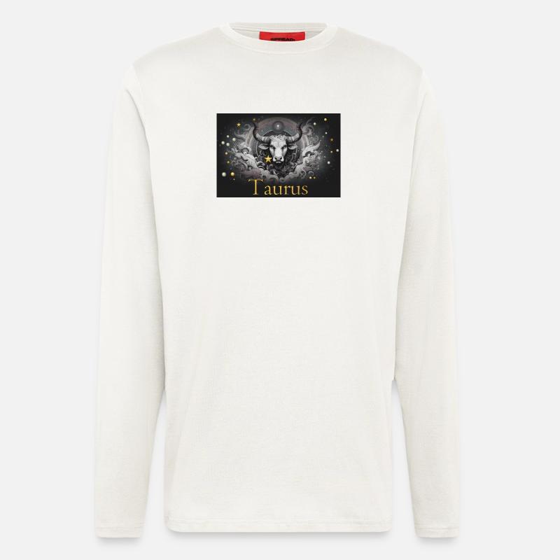 Taurus Sternzeichen Sternzeichen Stier  - Langarmshirt - made by SPREAD  - OFF WHITE