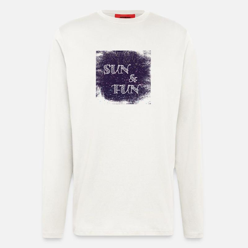 Sun Fun typo dirtyBackground - Langarmshirt - made by SPREAD  - OFF WHITE