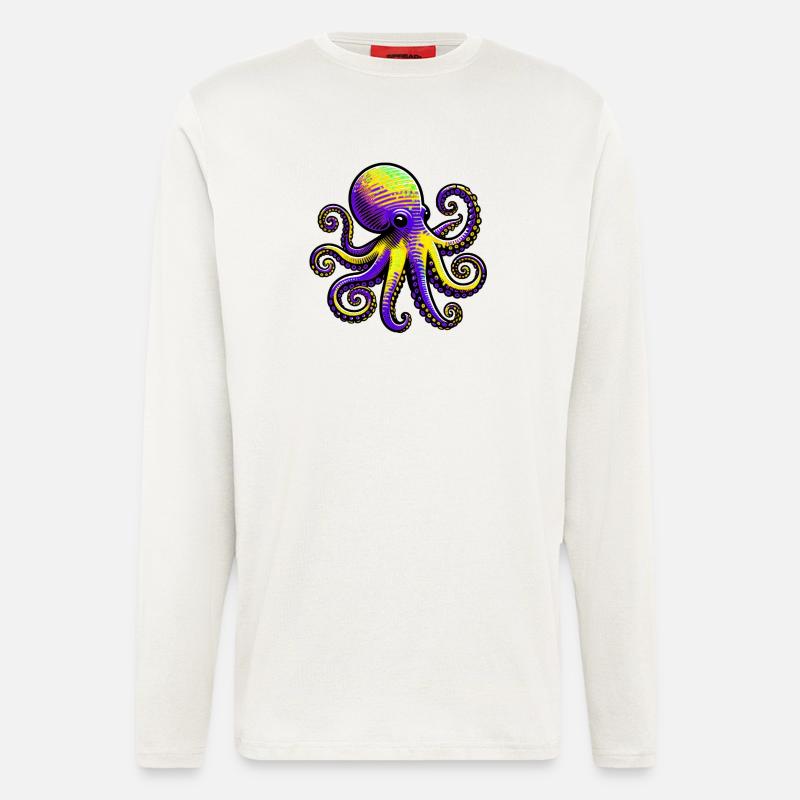 Krake - Langarmshirt - made by SPREAD  - OFF WHITE