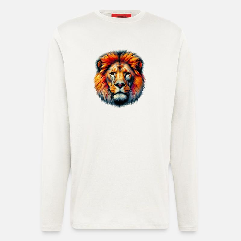 Löwe - Langarmshirt - made by SPREAD  - OFF WHITE