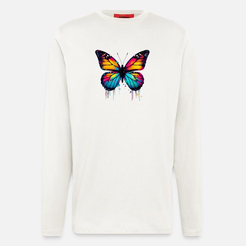 Schmetterling - Langarmshirt - made by SPREAD  - OFF WHITE