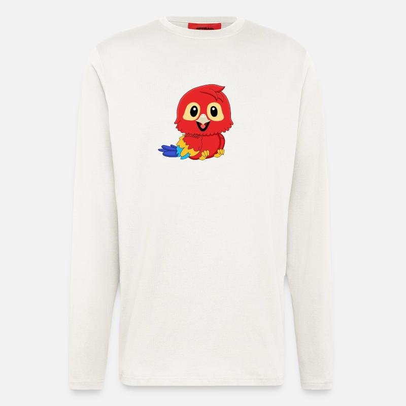 Papagei Roter Ara - Langarmshirt - made by SPREAD  - OFF WHITE