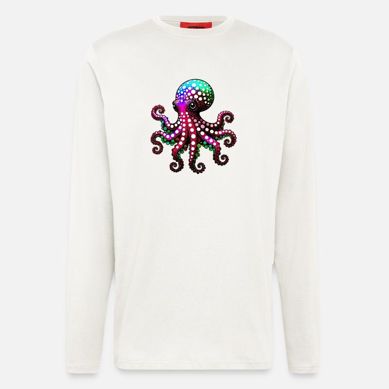 Krake - Langarmshirt - made by SPREAD  - OFF WHITE