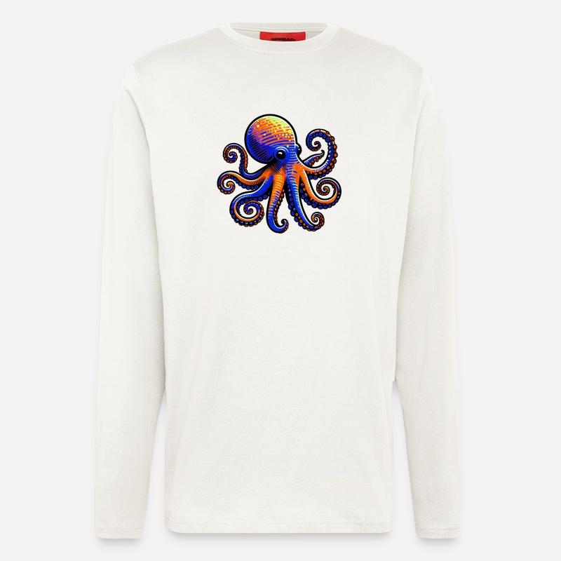 Krake - Langarmshirt - made by SPREAD  - OFF WHITE