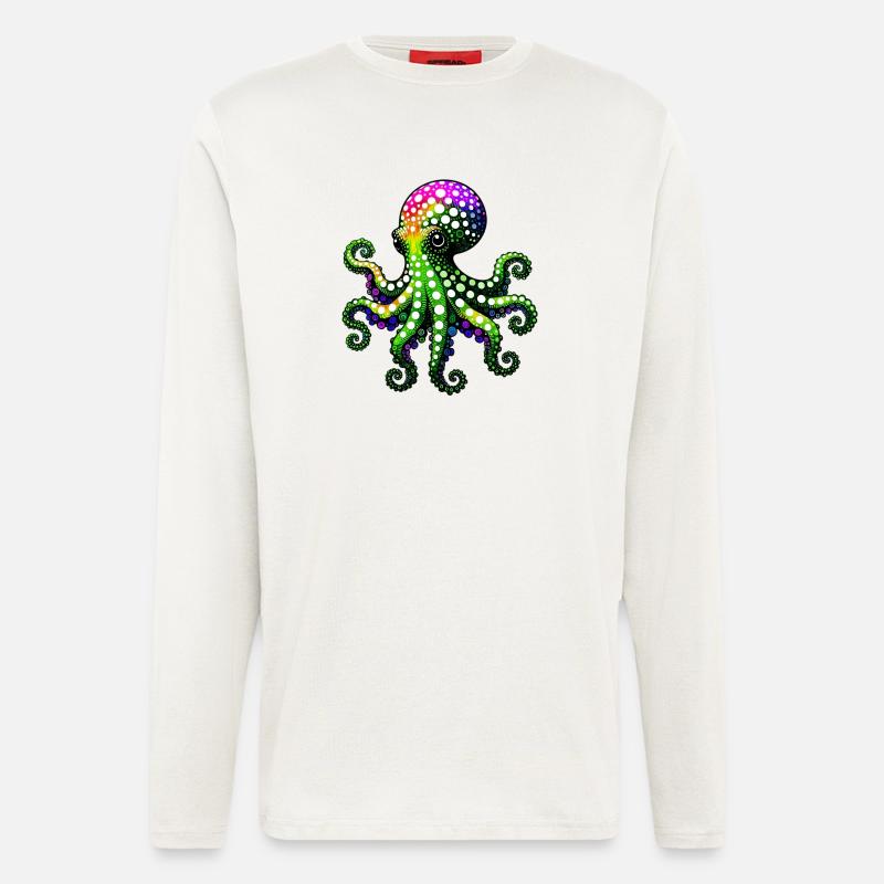 Krake - Langarmshirt - made by SPREAD - OFF WHITE