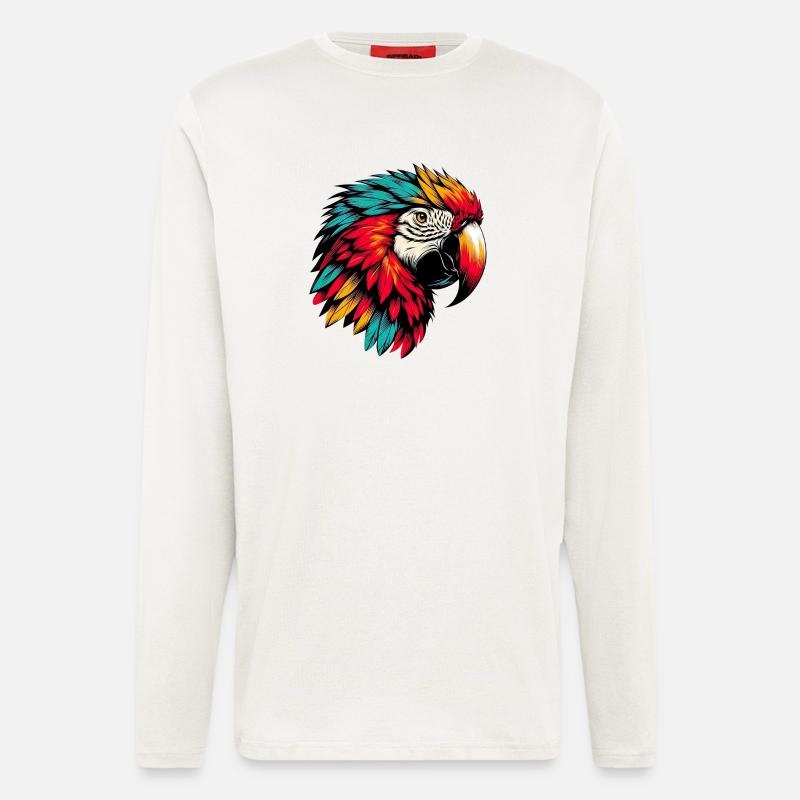Papagei - Langarmshirt - made by SPREAD  - OFF WHITE