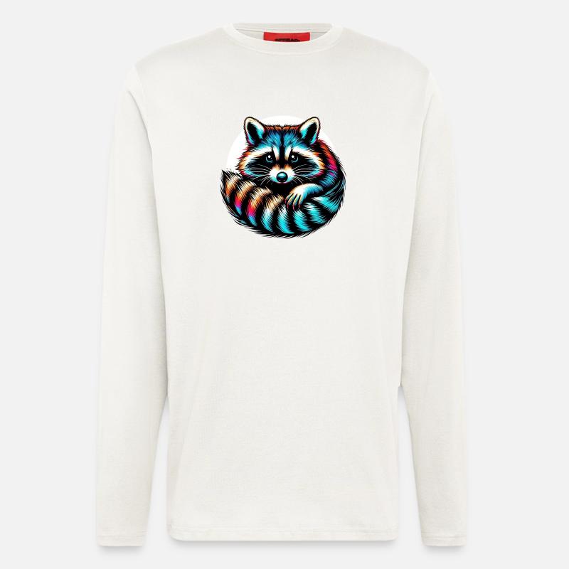 Waschbär - Langarmshirt - made by SPREAD  - OFF WHITE