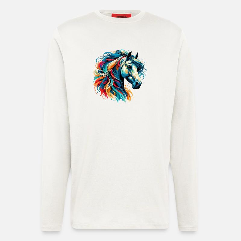 Pferd - Langarmshirt - made by SPREAD  - OFF WHITE