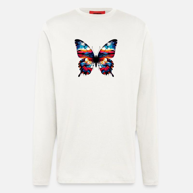Schmetterling - Langarmshirt - made by SPREAD  - OFF WHITE