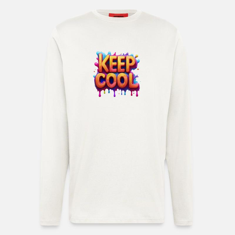Keep cool text in 3D - Longsleeve - made by SPREAD  - OFF WHITE