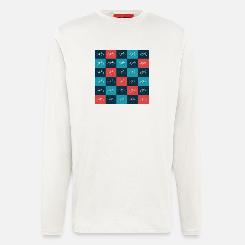 Vibrant Bicycle Pattern Artwork - Longsleeve - made by SPREAD  - OFF WHITE