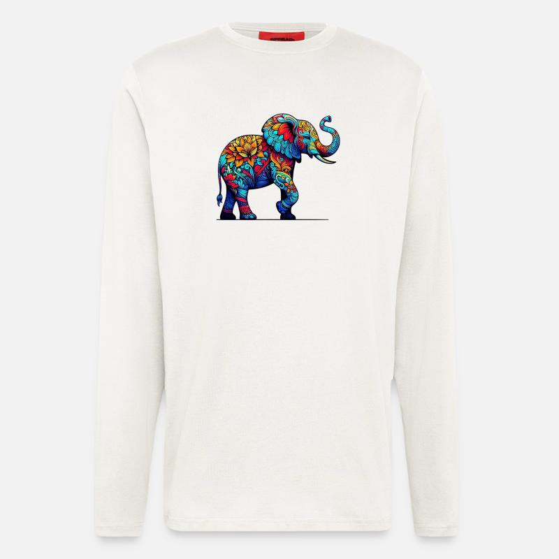 Elefant - Langarmshirt - made by SPREAD  - OFF WHITE
