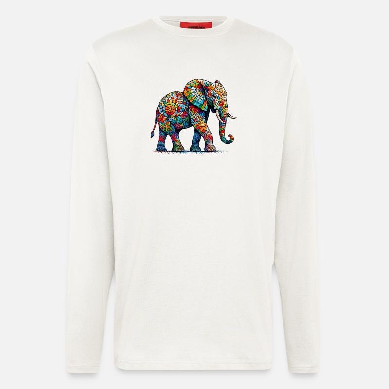 Elefant - Langarmshirt - made by SPREAD  - OFF WHITE