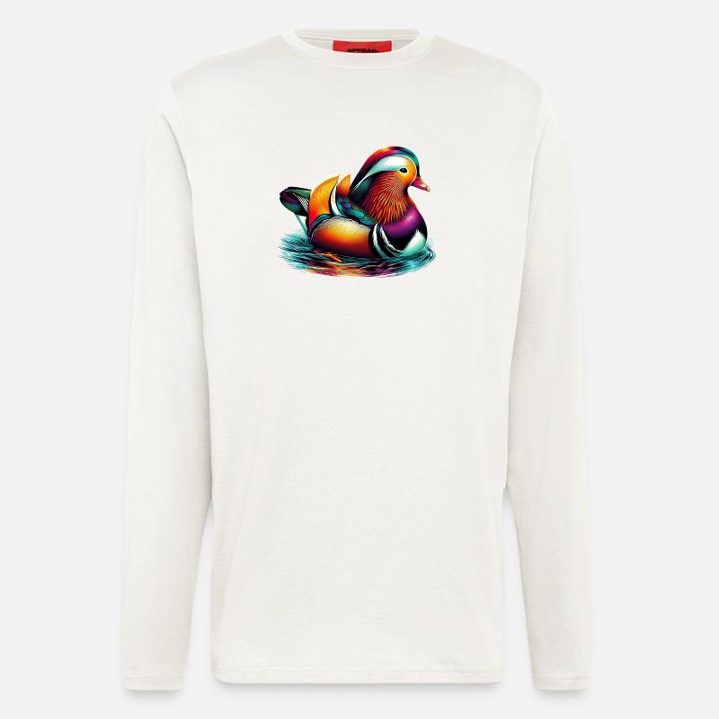 Mandarinente - Langarmshirt - made by SPREAD  - OFF WHITE