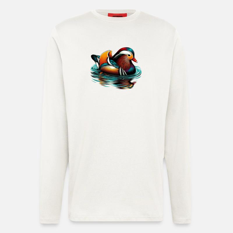 Mandarinente - Langarmshirt - made by SPREAD  - OFF WHITE