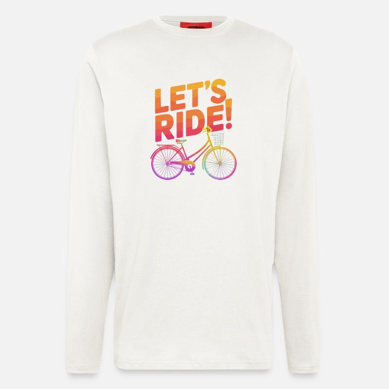 Vibrant Riding Bicycle Design - Longsleeve - made by SPREAD  - OFF WHITE