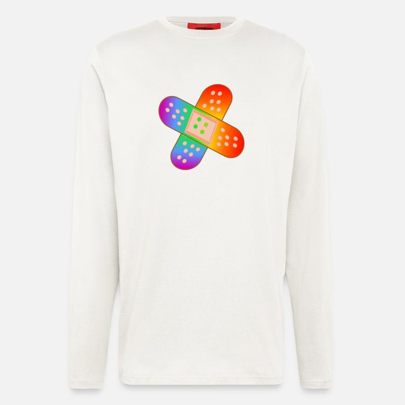 RAINBOW PATCH - Longsleeve - made by SPREAD  - OFF WHITE