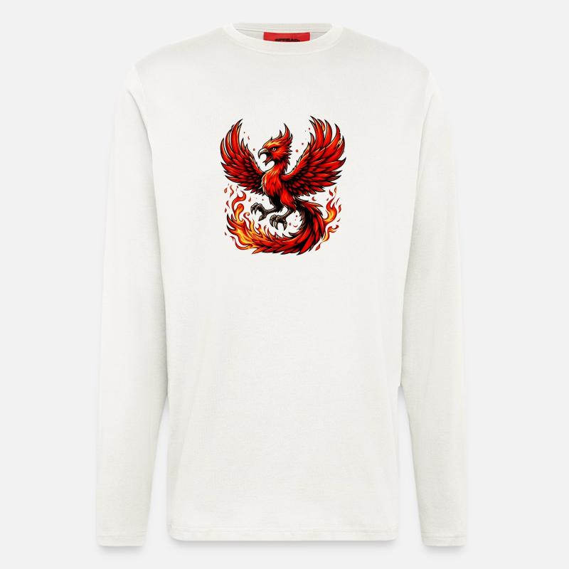 Roter Phönix - Langarmshirt - made by SPREAD  - OFF WHITE