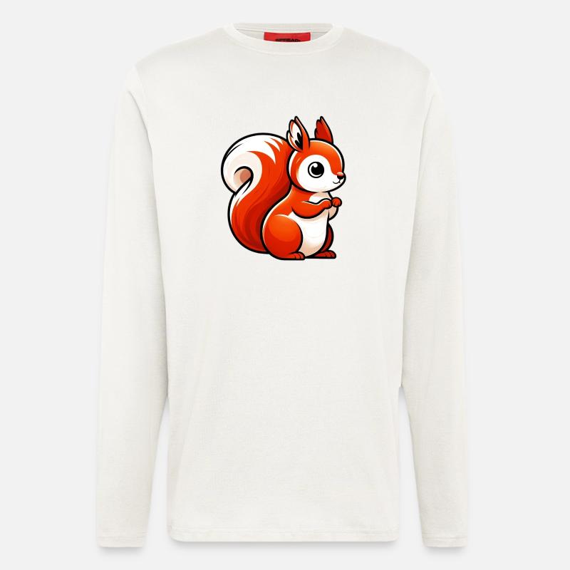 Eichhörnchen - Langarmshirt - made by SPREAD  - OFF WHITE